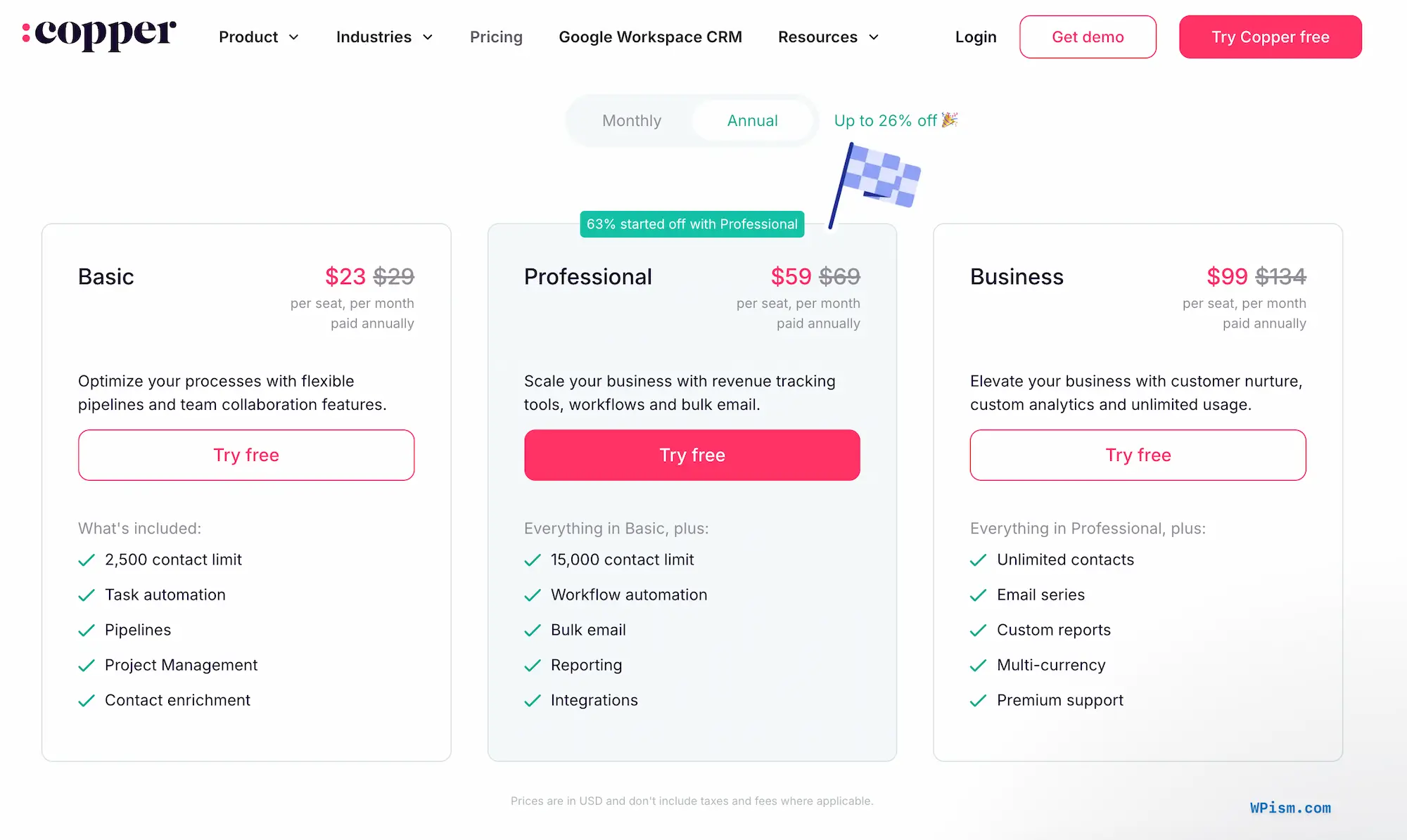 Copper CRM Promo Code 2026 – Save 26% OFF Annual Plans Deal 1 Copper CRM Pricing Deal applied claim offer