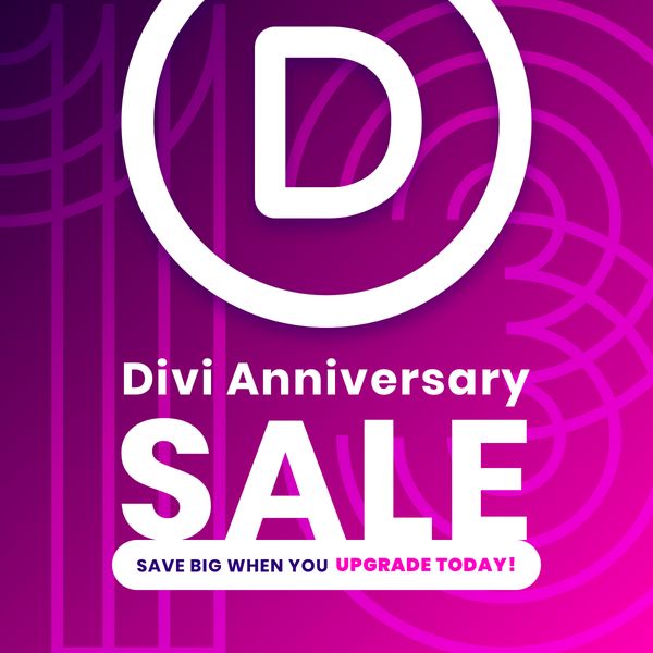 Divi Coupon Code Elegant Themes Anniversary Sale