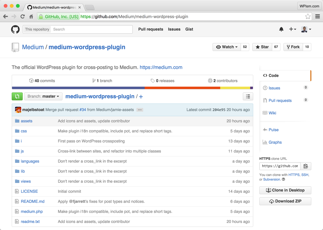 Medium WordPress Plugin GitHub