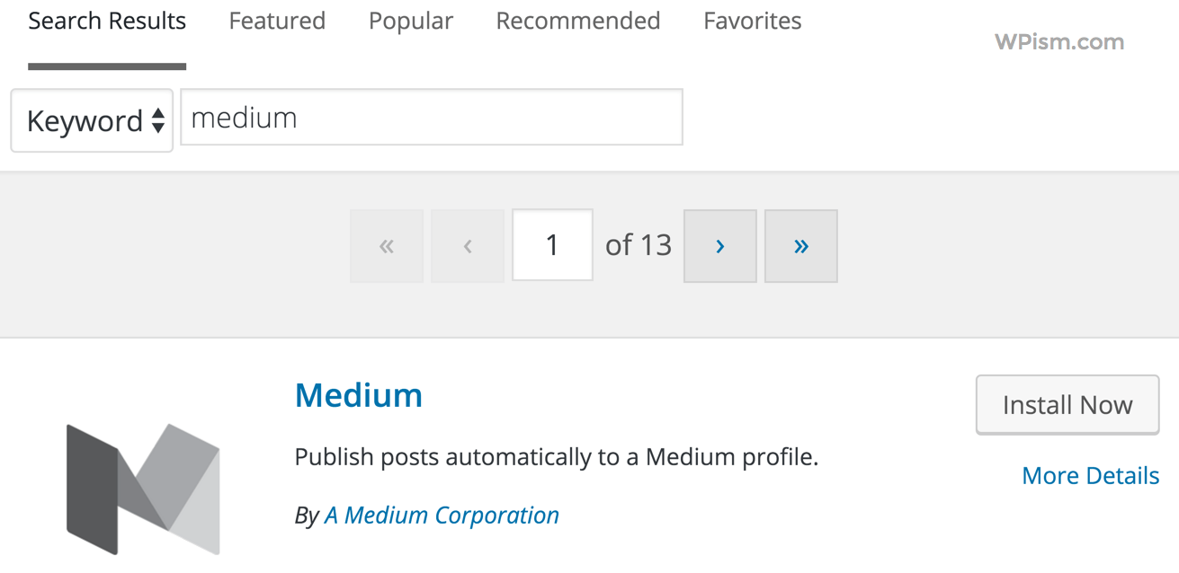 Medium WordPresss Plugin Install