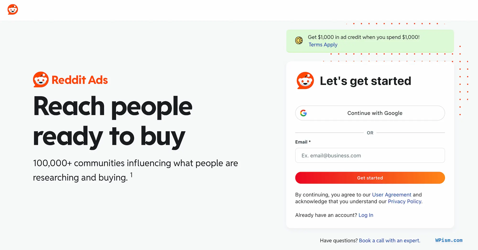 Reddit Ads Promo Code: Claim $1,000 Free Ad Credit (2026) 1 Reddit Ads Promo Code Apply WPism