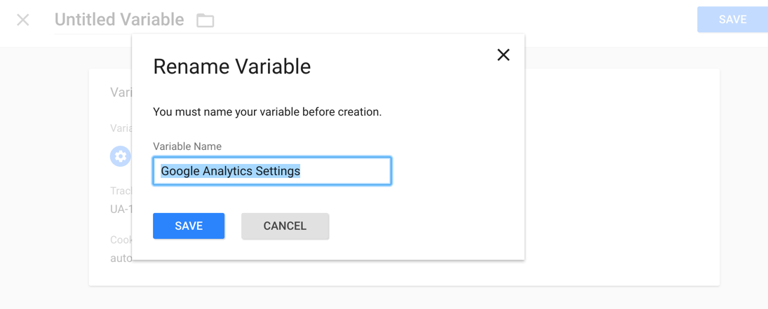 Rename Google Analytics Variable