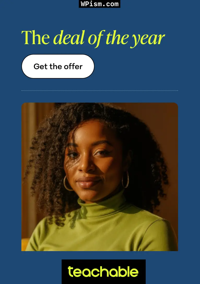 Teachable Deal of the Year coupon promo