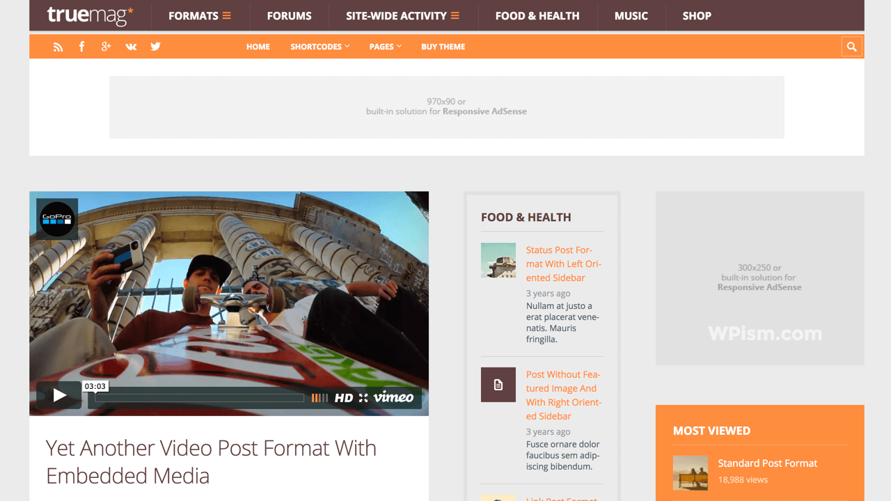 Truemag AdSense Optimized WordPress Theme