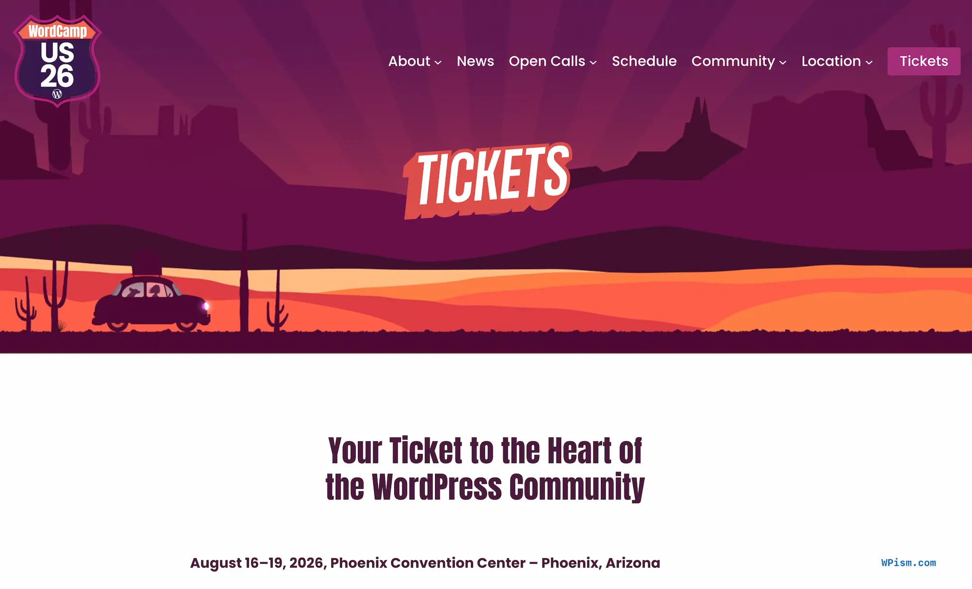 WordCamp US Promo Code 2026 – Get $20 Off Tickets Deal 1 WordCamp US 2026 Tickets Page