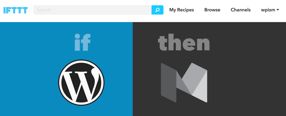 WordPress to Medium IFTTT post